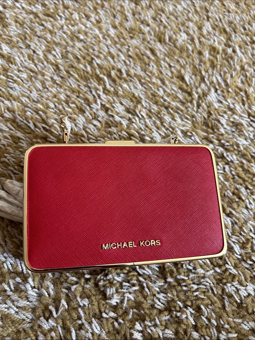 Michael Kors Red Wristlet Clutch Like New